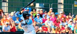 Gleyber Torres repartió leña en la Carolina League